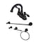 Fauceture 4" Centerset Bathrm Faucet W/4-Pcs Bathroom Accessories, Naples Brnz FSK1616ACL - alternate 1